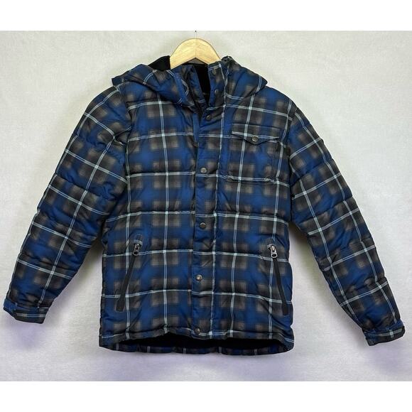Burton Boys Traverse Ski/Snowboard Heavy Jacket with Hood Plaid Size Youth S (8) - Picture 1 of 16